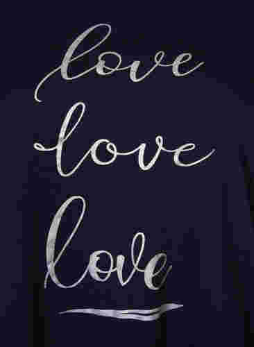 Kortermet T-skjorte med trykk, Night Sky Love Love, Packshot image number 2