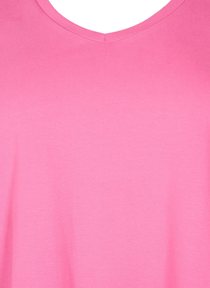Basis enkel bomulls t-skjorte, Rosa, Packshot image number 2