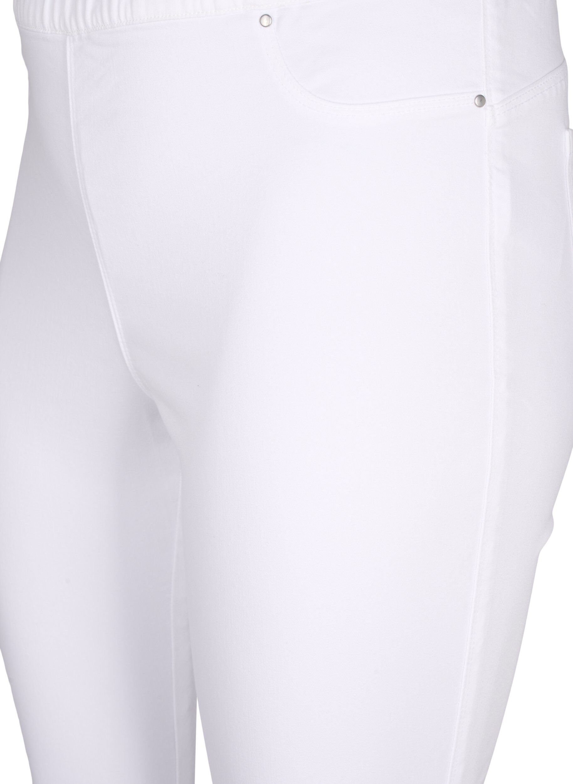 ZizziJeggings med h&oslash;y midje, Hvit, Packshot image number 2