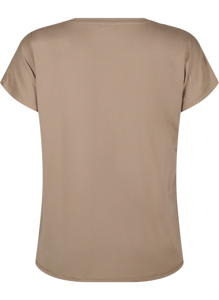 Ensfarget trenings-T-skjorte, Beige, Packshot image number 1