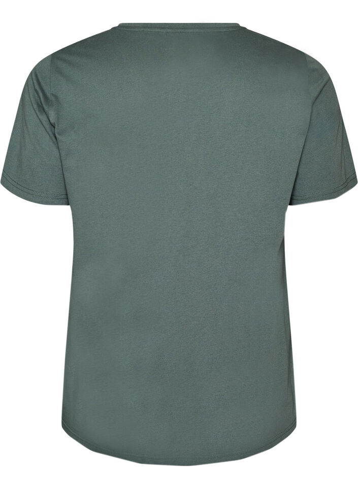 T-skjorte med trykk, Gr&oslash;nn, Packshot image number 1