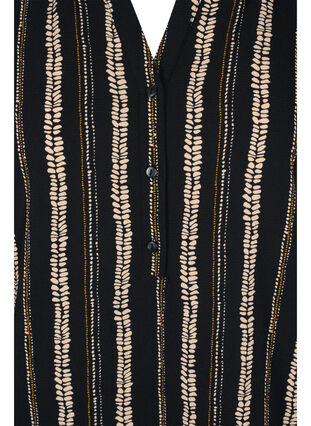 Bluse med korte ermer og V-hals, Graphic Stripe, Packshot image number 2