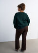 Strikkebluse med glittersl&oslash;yfe, Gr&oslash;nn, Model image number 2