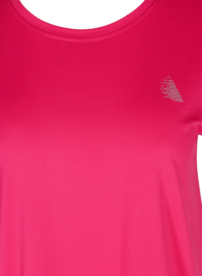 Ensfarget T-skjorte til trening, Rosa, Packshot image number 2