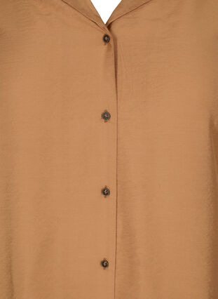 Skjorte i viskose med smock-ermer, Almond, Packshot image number 2