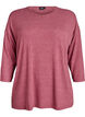 Jersey bluse med 3/4 ermer, Rosa, Packshot image number 0
