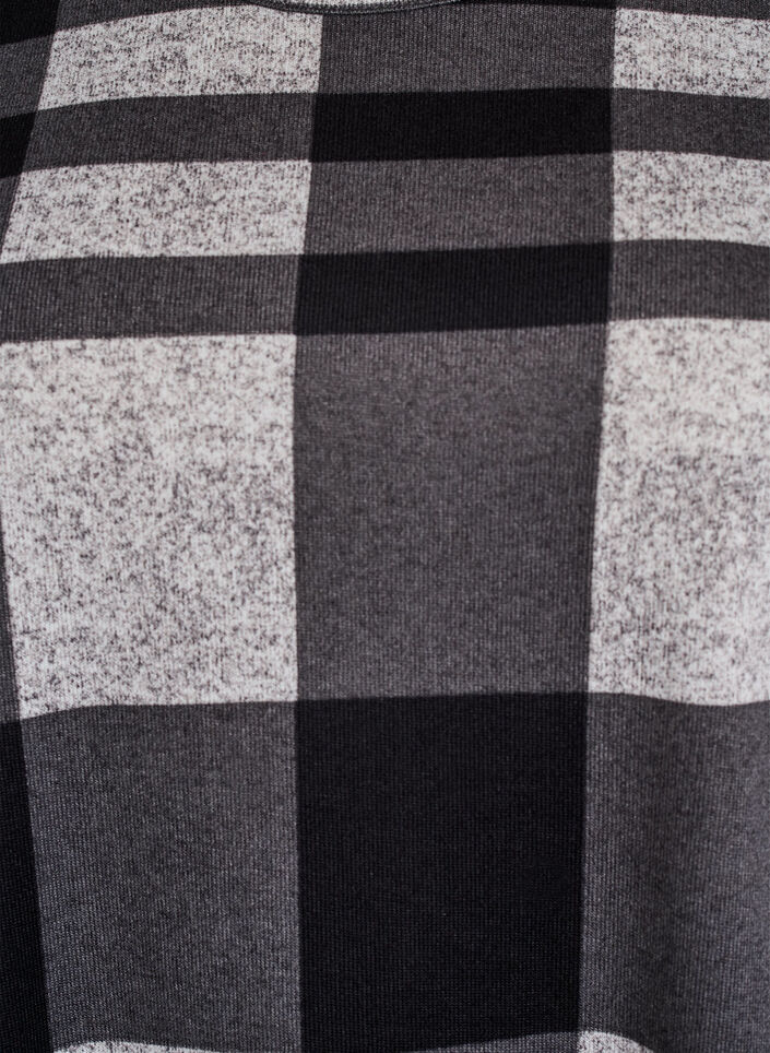 Mønstret bluse med lange ermer, Grå, Packshot image number 2