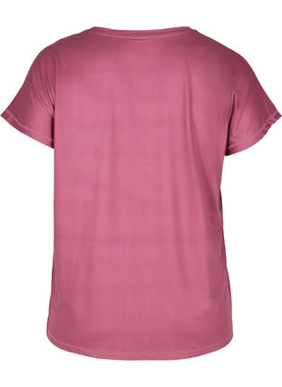 Zizzi Ensfarget t-skjorte til trening, Rød, Packshot image number 1