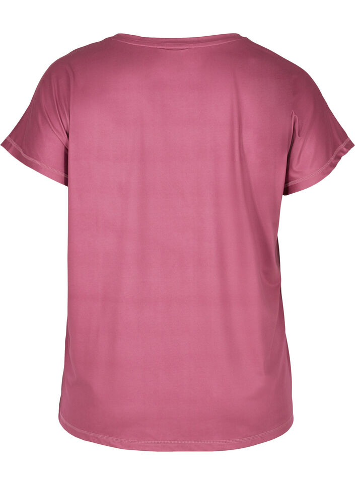 Ensfarget t-skjorte til trening, Rød, Packshot image number 1