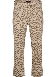 Straight fit jeans med sebraprint, Brown Zebra L : 78