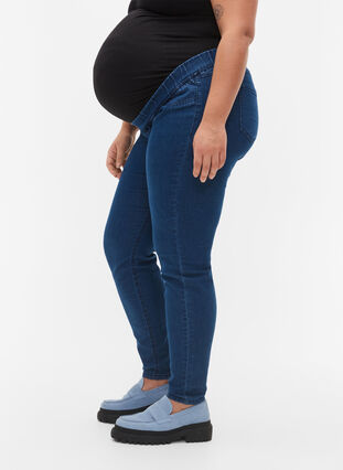 Jeggings til gravide med baklommer, Dark blue, Model image number 2