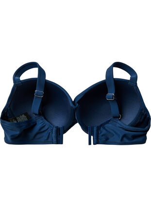 Zizzi Bikinitopp med bøyler og drapering, Blå, Packshot image number 4
