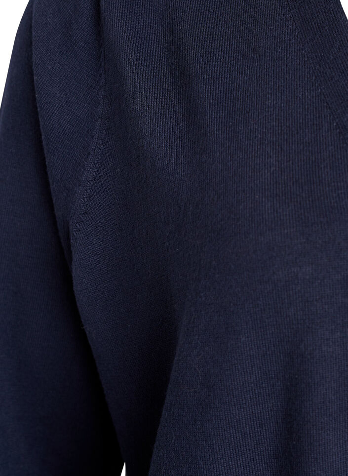 Lang, &aring;pen cardigan med lommer, Bl&aring;, Packshot image number 3