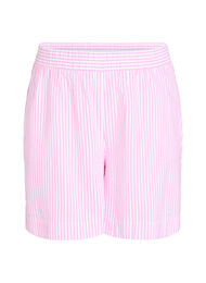 FLASH - Stripete shorts med høy midje, Pink Stripe