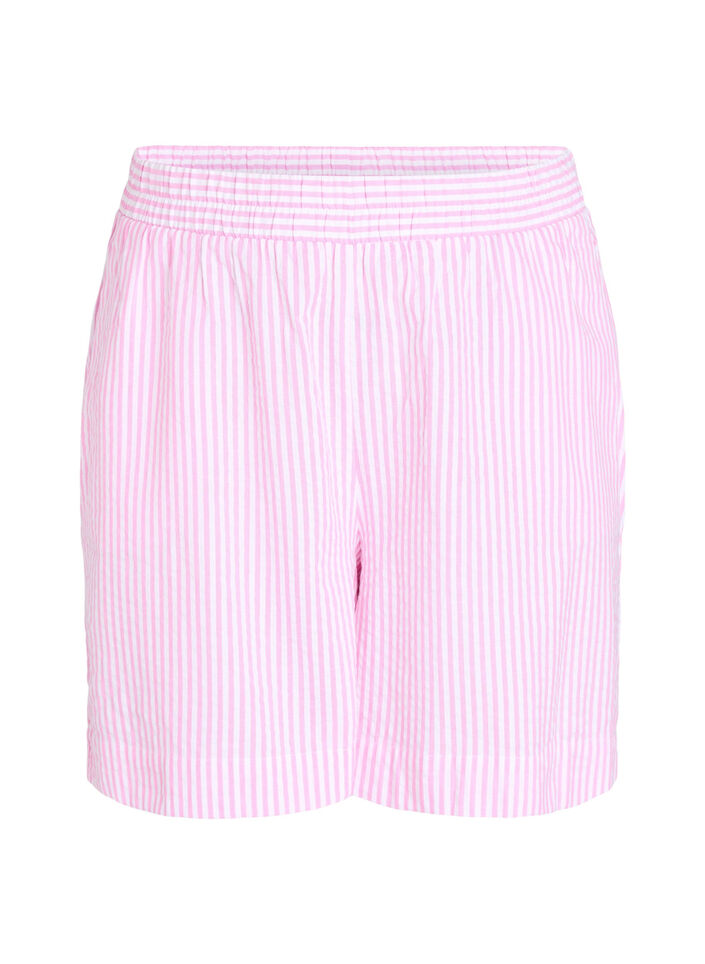 FLASH - Stripete shorts med høy midje, Rosa, Packshot image number 0