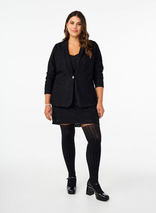 Zizzi Blondeblazer med lommer, Black, Model image number 3