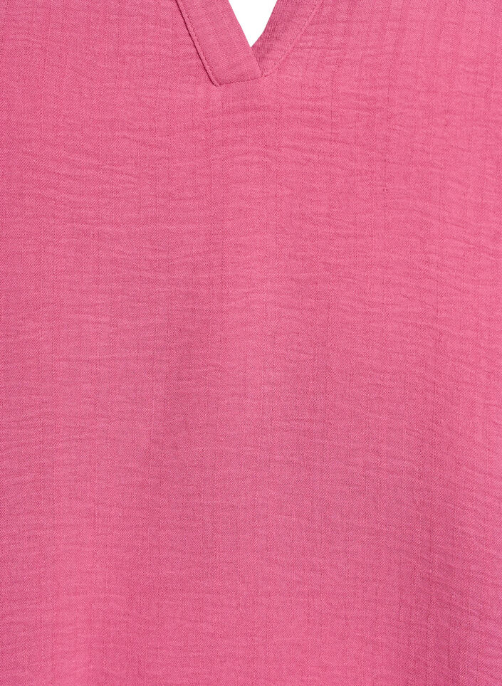 L&oslash;s bluse med korte ermer, R&oslash;d, Packshot image number 2