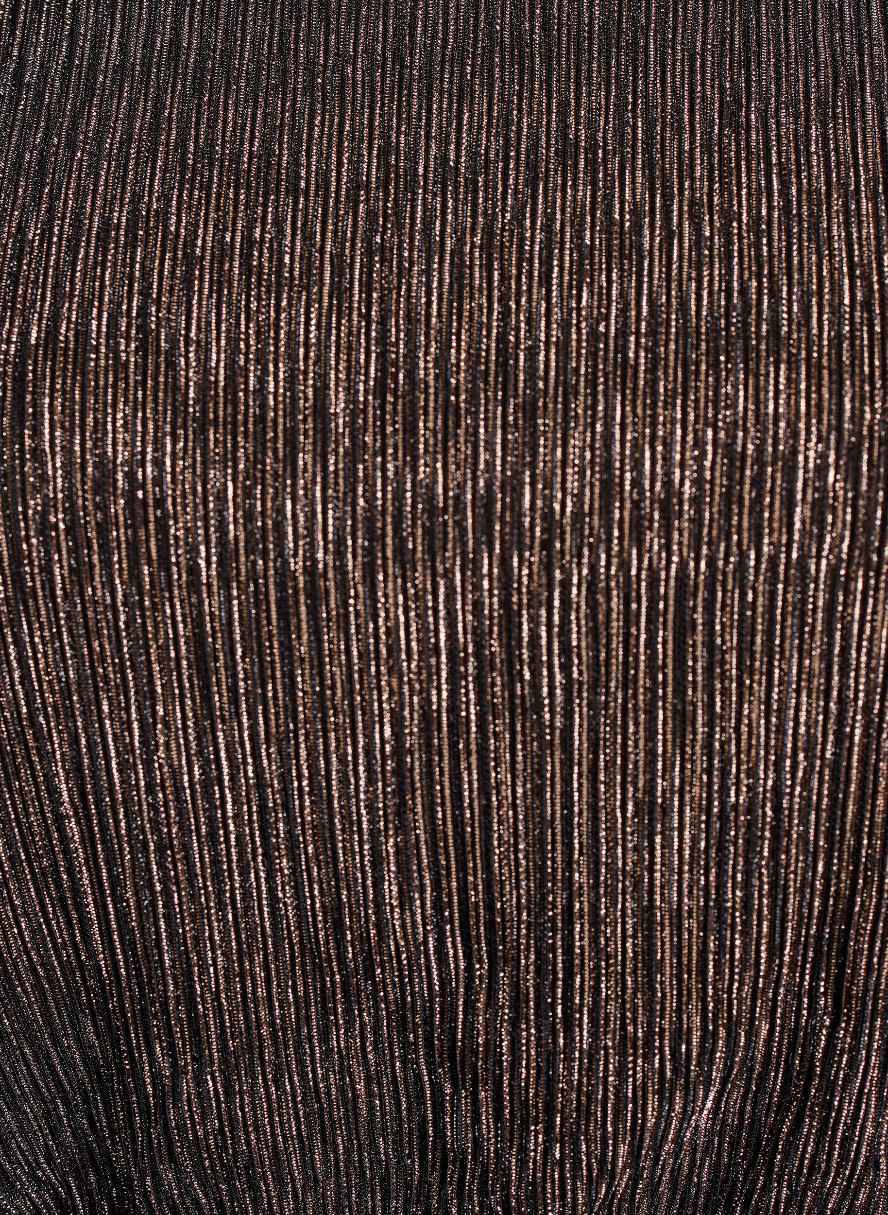 Zizzi Kort kjole med glitterstriper og lange ermer, Svart, Packshot image number 2