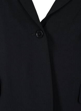 Klassisk blazer med lommer, Black, Packshot image number 2