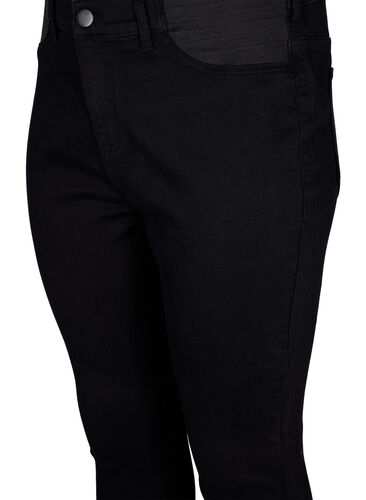 Super slim Amy jeans med strikk i livet, Black, Packshot image number 2