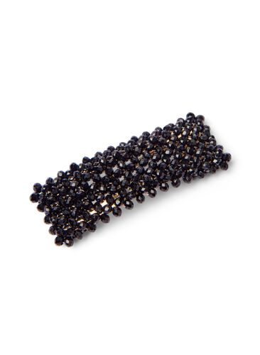 Hårspenne med svarte perler, Black, Packshot image number 0