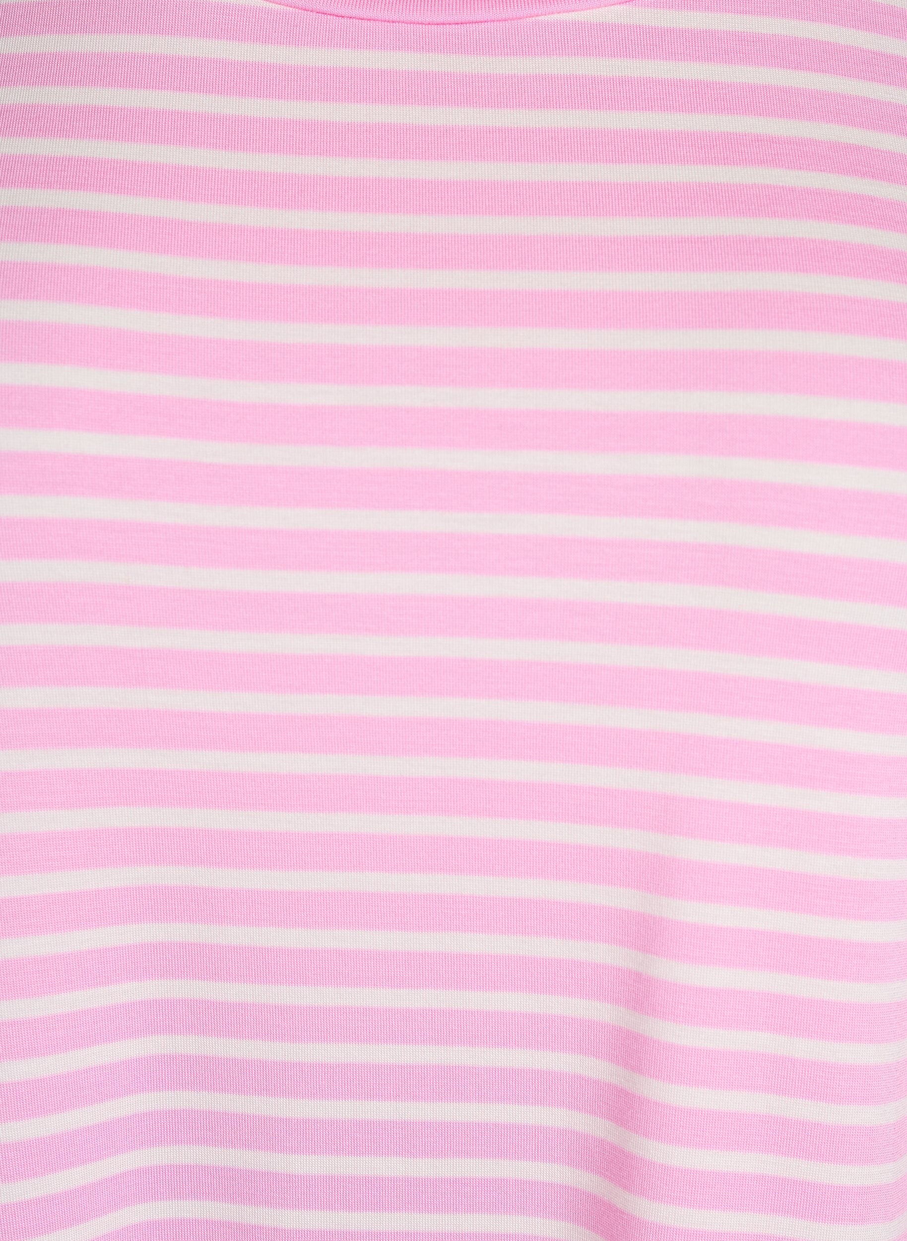 Zizzi T-skjorte med TENCEL&trade; Lyocell og striper, Rosa, Packshot image number 2
