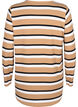 Stripete bluse med lange ermer, Svart, Packshot image number 1