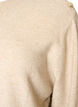 Strikket bluse med knappdetalj, Beige, Packshot image number 2