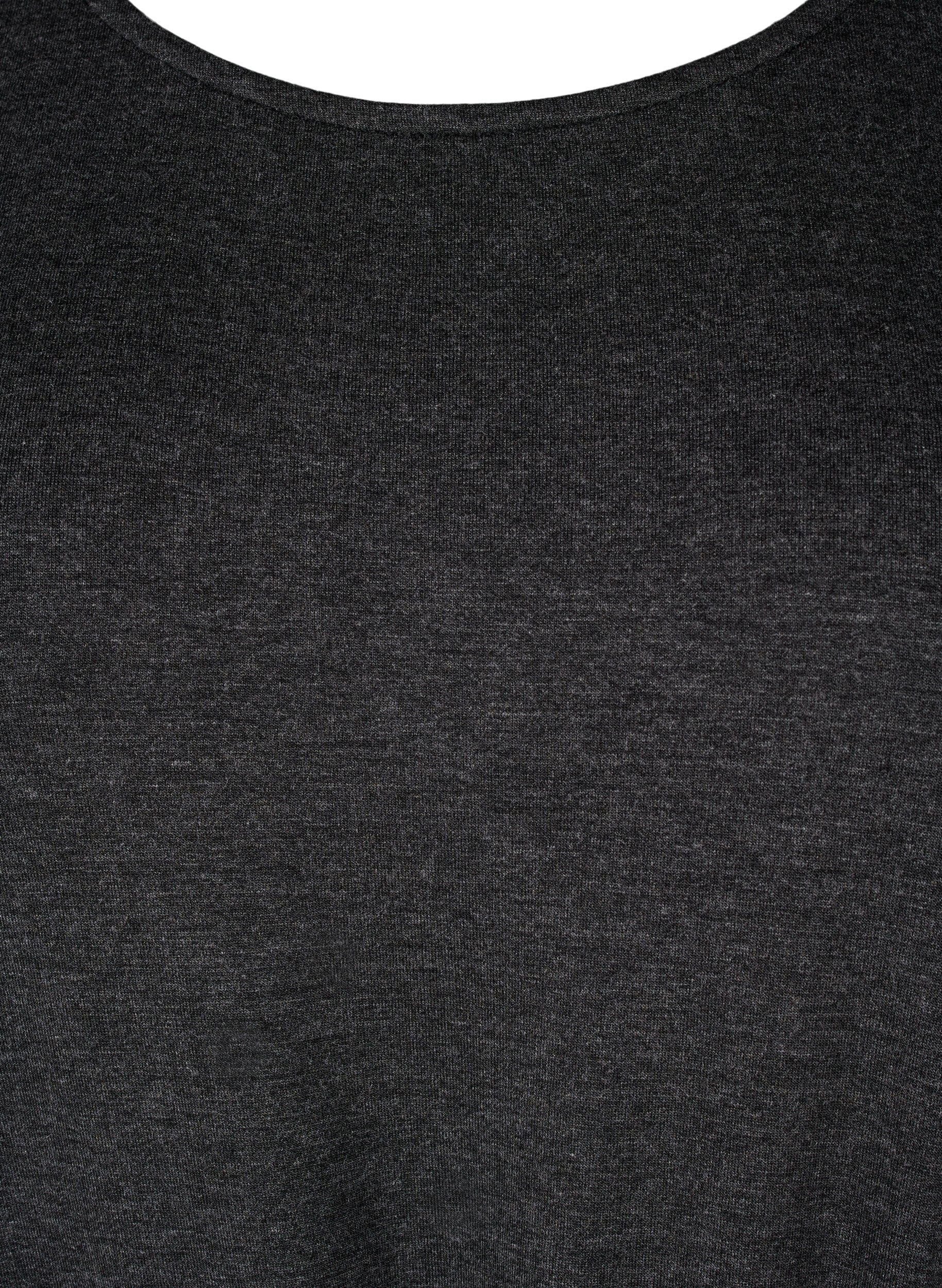 Zizzi Kort jerseykjole med knytebelte, Gr&aring;, Packshot image number 2