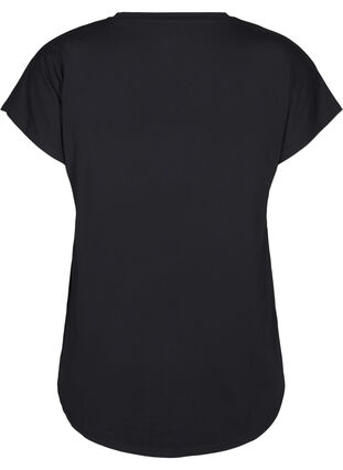 Zizzi V-hals treningst-skjorte, Black, Packshot image number 1