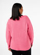 Strikket bluse med v-hals og lange ermer, Bubblegum Wh. Mel., Model image number 1