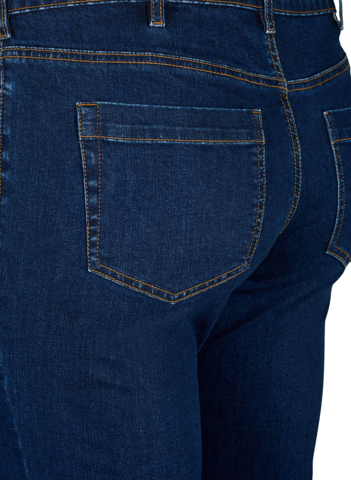 Emily jeans i smal passform og normalt h&oslash;y midje, Bl&aring;, Packshot image number 3