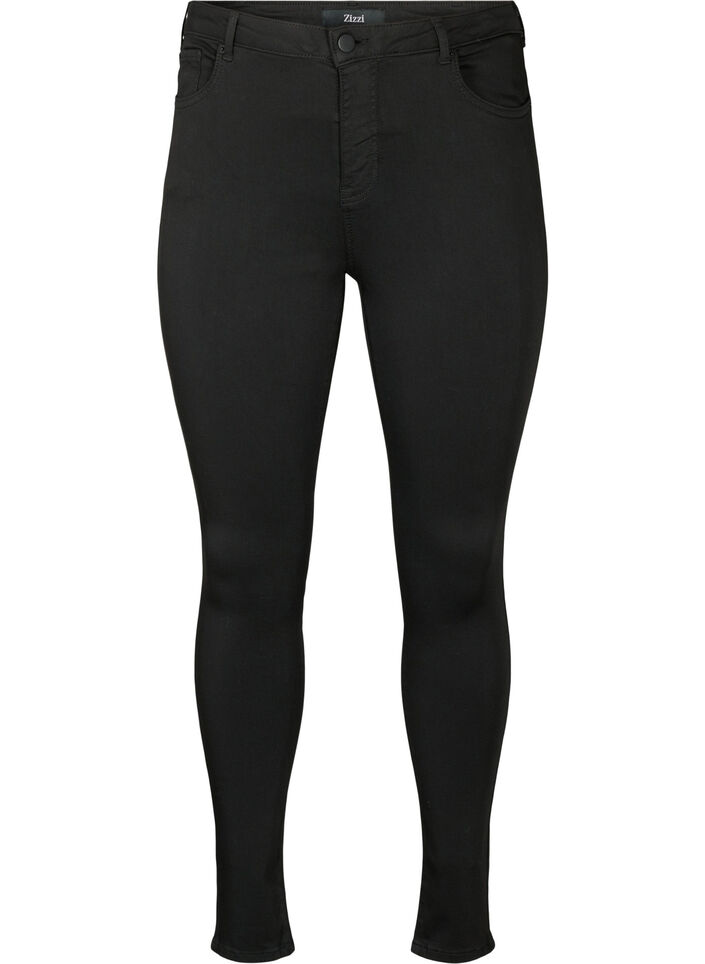 Stay black jeans med høy midje, Svart, Packshot image number 0