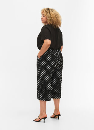Culottebukser med mønster, Black w. Dots, Model image number 1