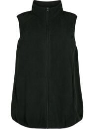 Fleecevest med lommer, Black