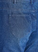Straight fit jeans med rhinesteiner og høy midje, Blå, Packshot image number 3
