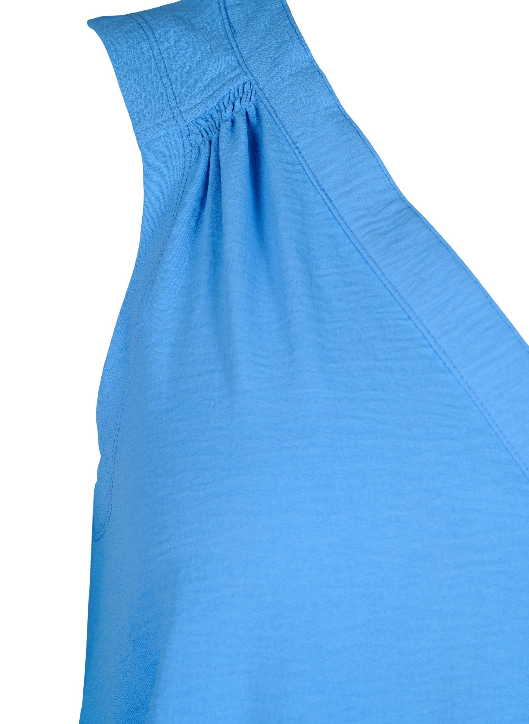 ZizziErmel&oslash;s overdel med rynkedetaljer, Bl&aring;, Packshot image number 3