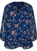 A-linjeformet tunika med blomsterprint, Bl&aring;, Packshot image number 0