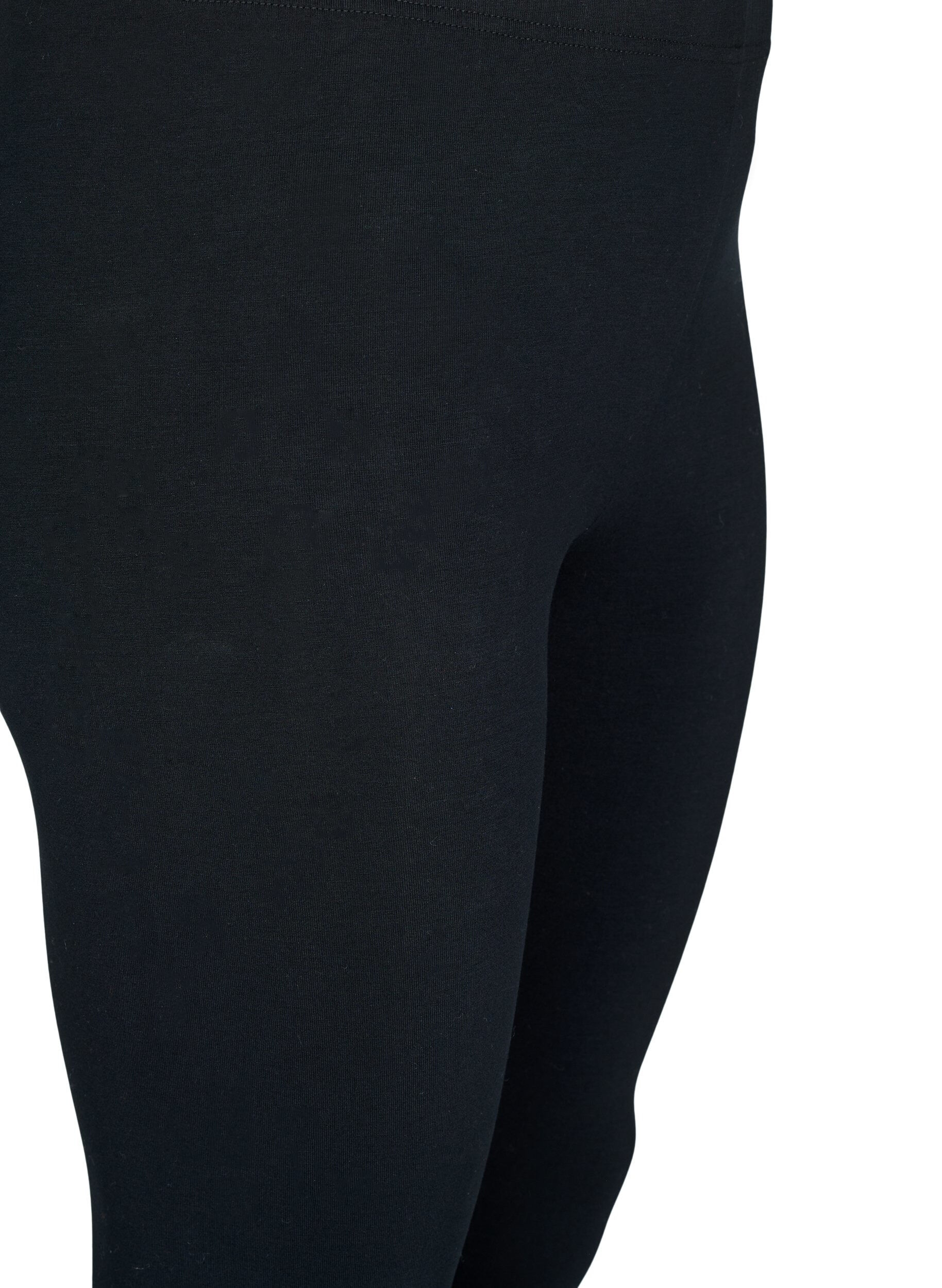Zizzi Basis leggings i viskose, Svart, Packshot image number 2