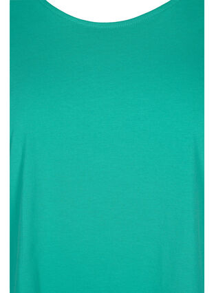 T-skjorte i bomullsmiks, Sea Green, Packshot image number 2