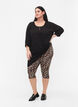 3/4-legging 2 stk., Black / LEO AOP, Model image number 0