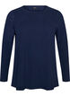 Basis jersey bluse med lange ermer, Bl&aring;, Packshot image number 0