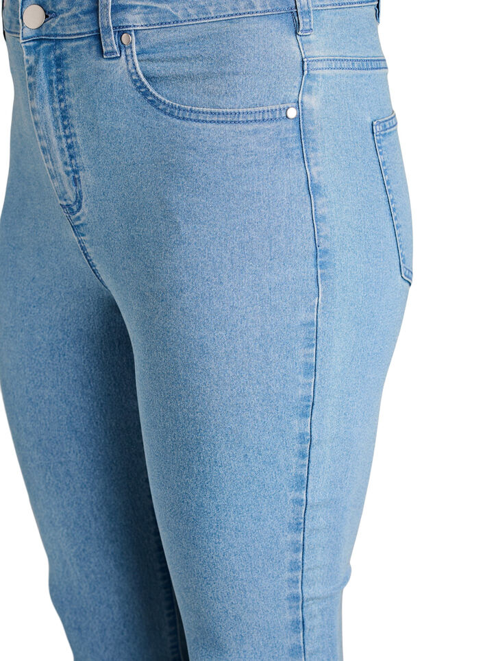 Amy jeans med h&oslash;y midje og smal passform, Bl&aring;, Packshot image number 2