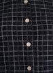 Kort rutete bouclé-blazer med rund hals, Svart, Packshot image number 2