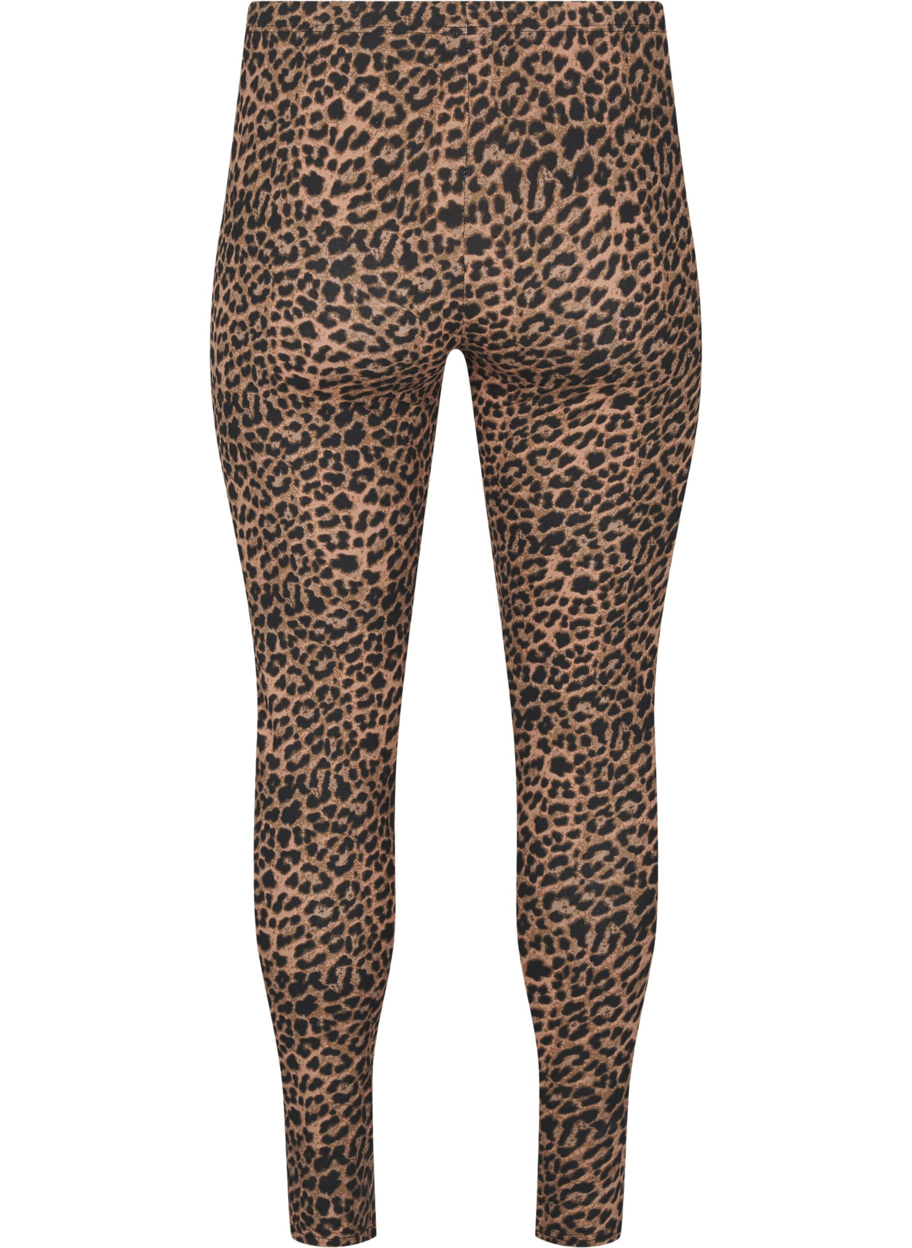 Zizzi Viskose leggings med leopardm&oslash;nster, Svart, Packshot image number 1