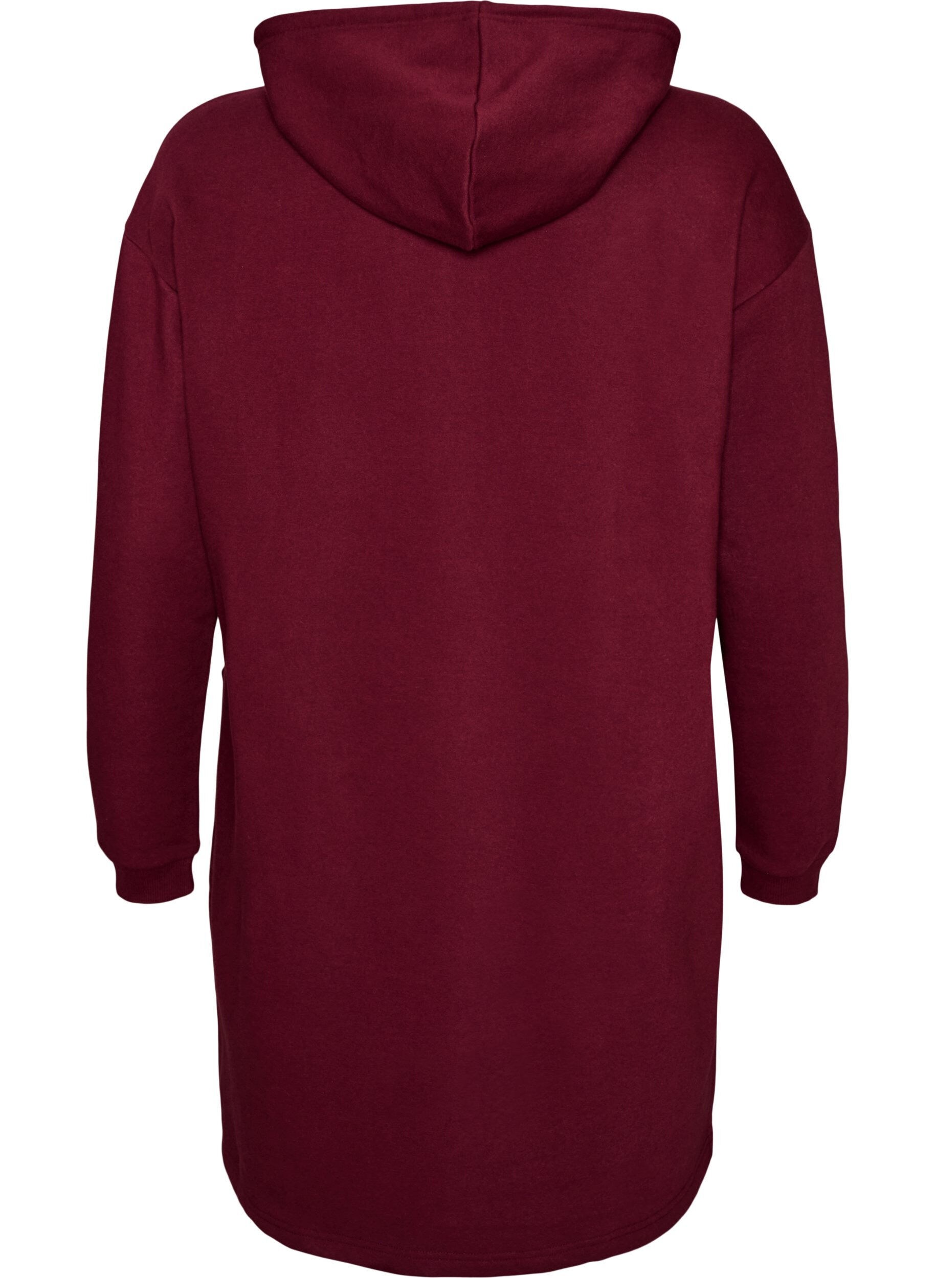 ZizziLang hettegenser-cardigan med glidel&aring;s, R&oslash;d, Packshot image number 1