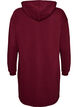 Lang hettegenser-cardigan med glidel&aring;s, R&oslash;d, Packshot image number 1