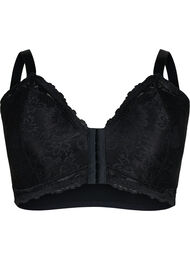 BH med blonder og frontlukking, Black