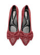 Glitterpumps med sl&oslash;yfe, R&oslash;d, Packshot image number 2