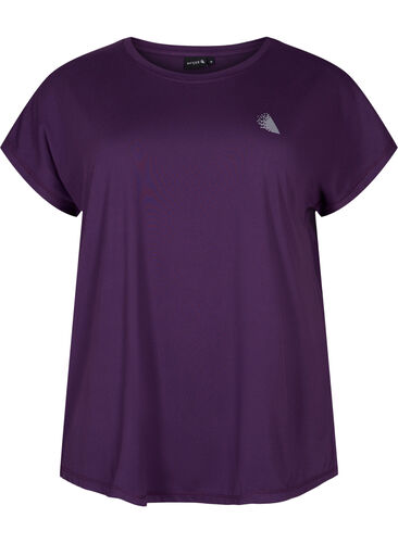 Kortermet trenings T-skjorte, Purple Pennant, Packshot image number 0